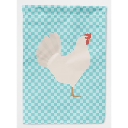 Carolines Treasures Leghorn Chicken Blue Check Flag Canvas House BB8014CHF